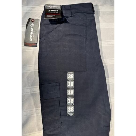 Wolverine Men’s 38×32 Dark Navy Tactical Cargo Pants - Ripstop Utility (NWT) - Picture 4 of 5